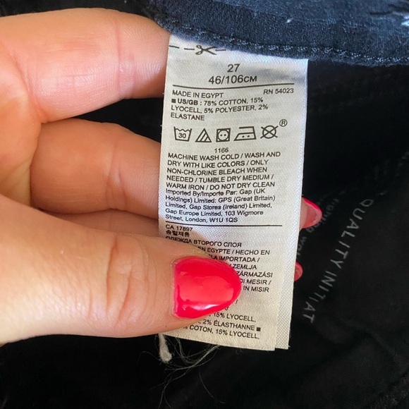 Banana Republic Premium Denim Mid-Rise Crop Flare Black Jeans Size 27 - Picture 8 of 11
